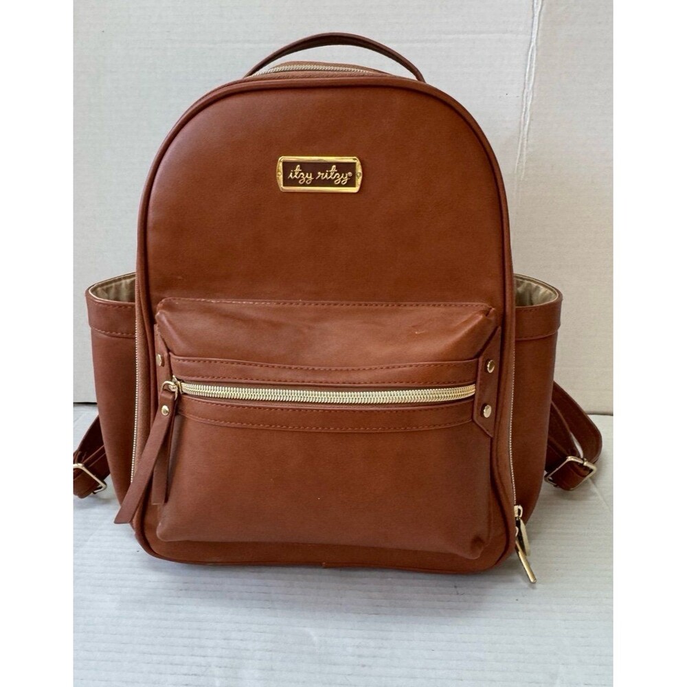 Itzy Ritzy Cognac Brown Mini Diaper Bag Backpack NEW DESIGN / TikTok Viral!